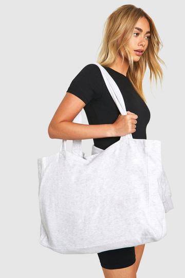 Oversized Shopper Tote Bag ash grey